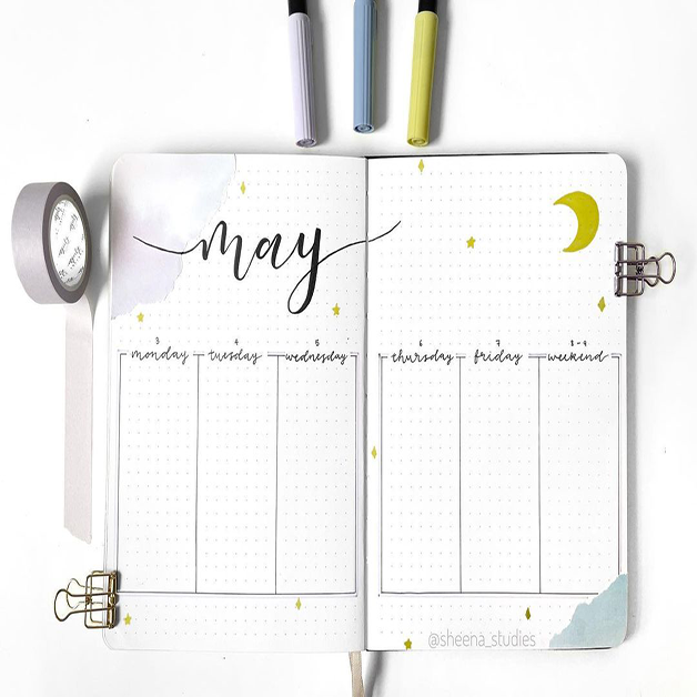 25 Most Amazing and Easy weekly log spreads for your Bullet Journal