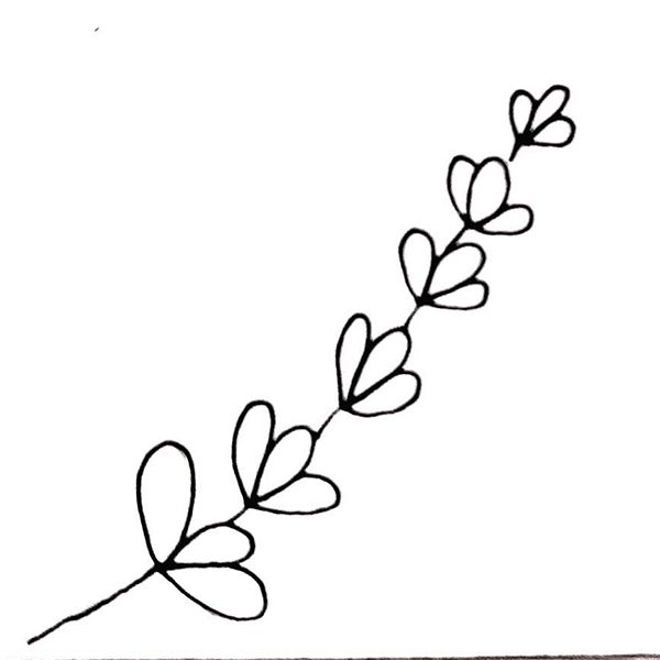 how to draw a cross with vines step by step