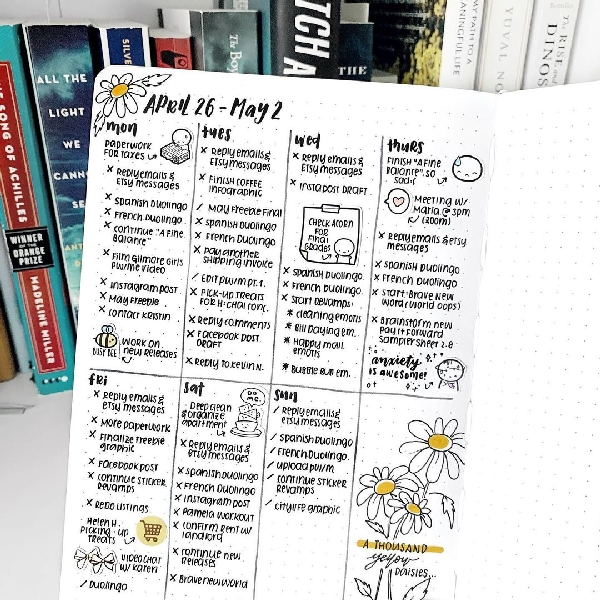 25-most-amazing-and-easy-weekly-log-spreads-for-your-bullet-journal