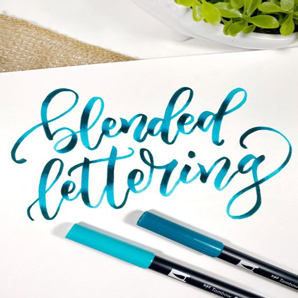 Blended brush pen calligraphy 