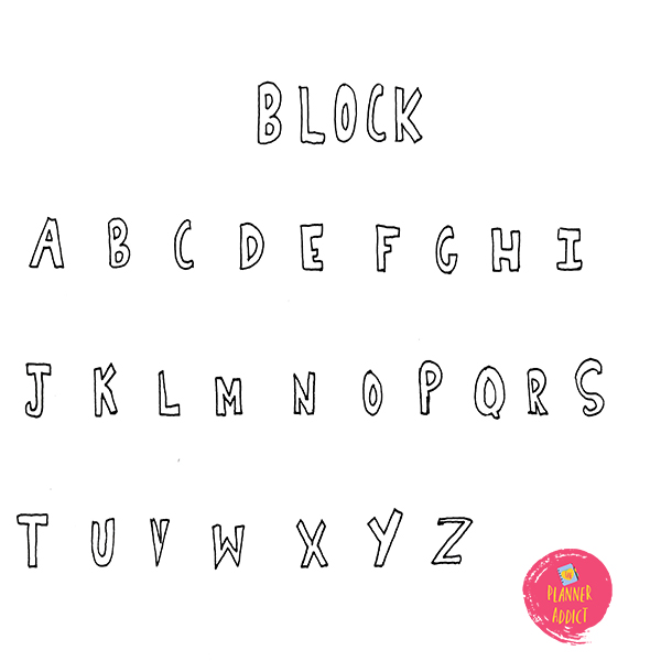 Block font