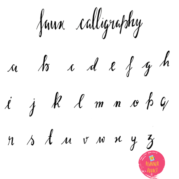 faux calligraphy 