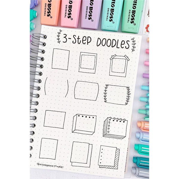 Ultimate List of Bullet Journal Doodles - 50 FREE Step-by-step