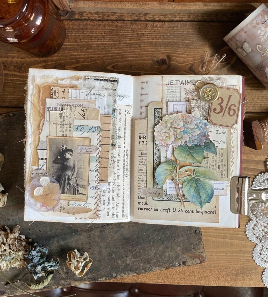 Distressed Junk Journal Pages