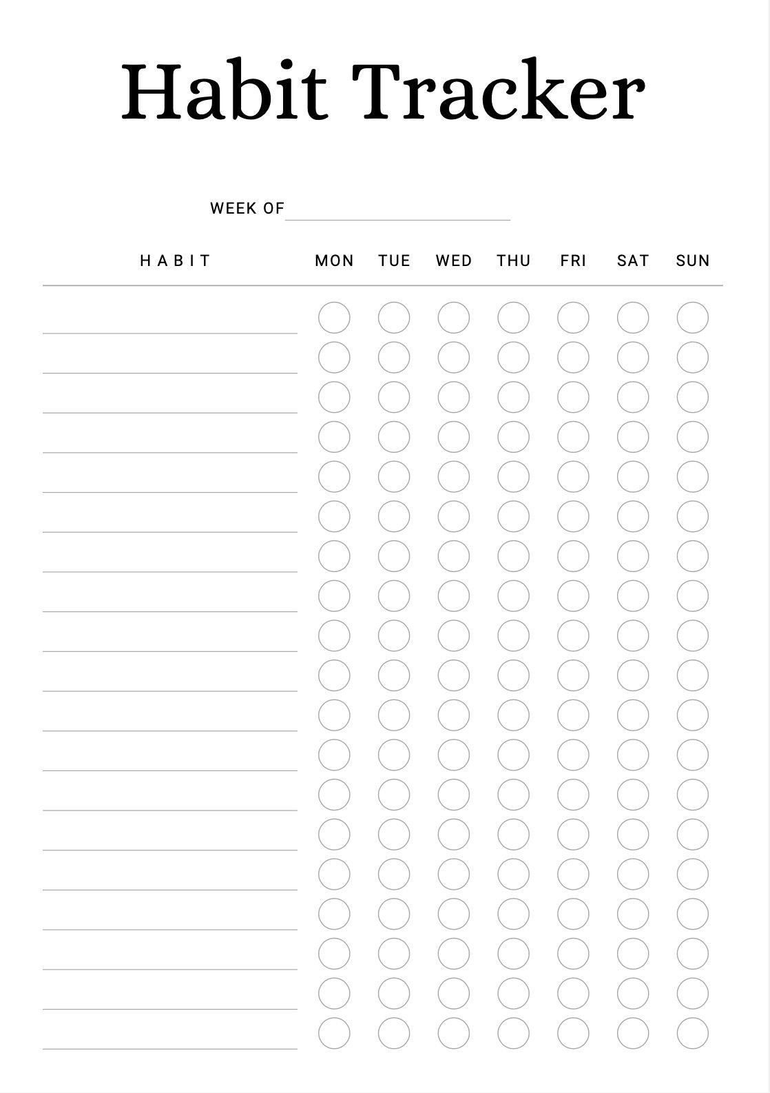 25 Habit Tracker Printables: Get Organized and Stay on Track for FREE ...