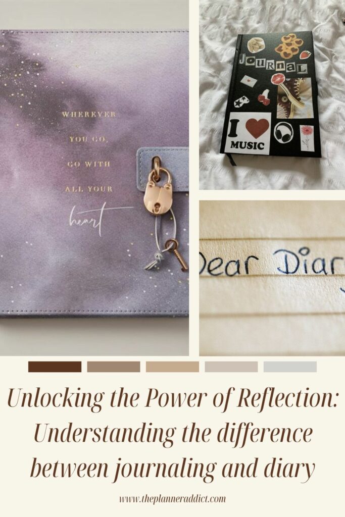Unlocking the Power of Reflection: Understanding the difference between journaling and diary