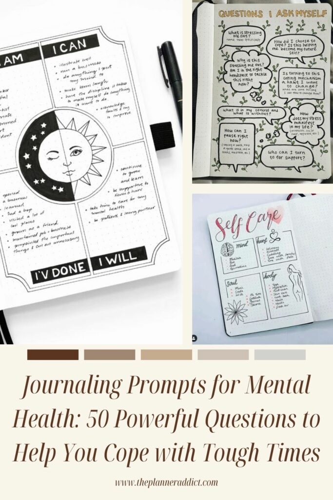 Journaling Prompts for Mental Health: 50 Powerful Questions to Help You Cope with Tough Times